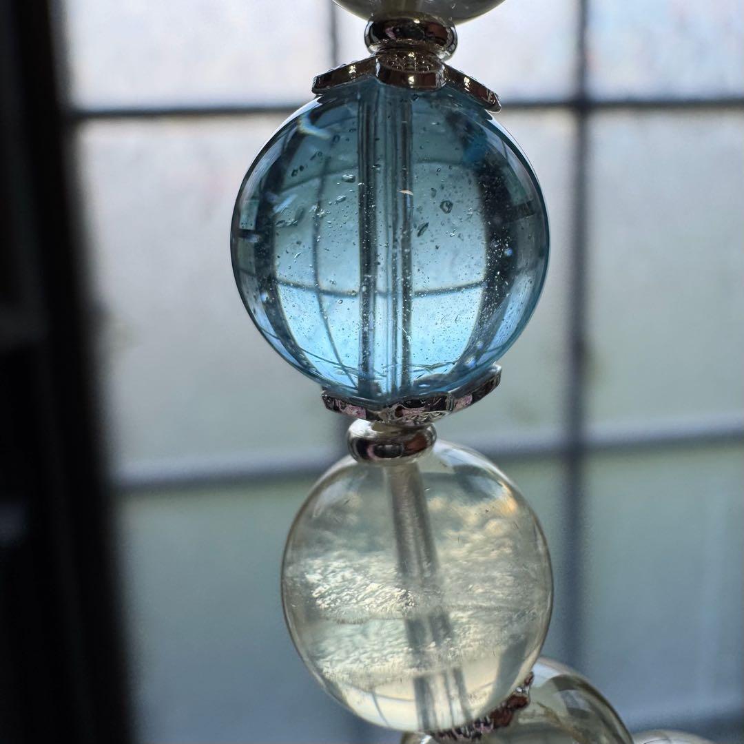 【スイスブルートパーズ レモンシトリン】澄んだ青と柔らかな黄金光 ブレスレット