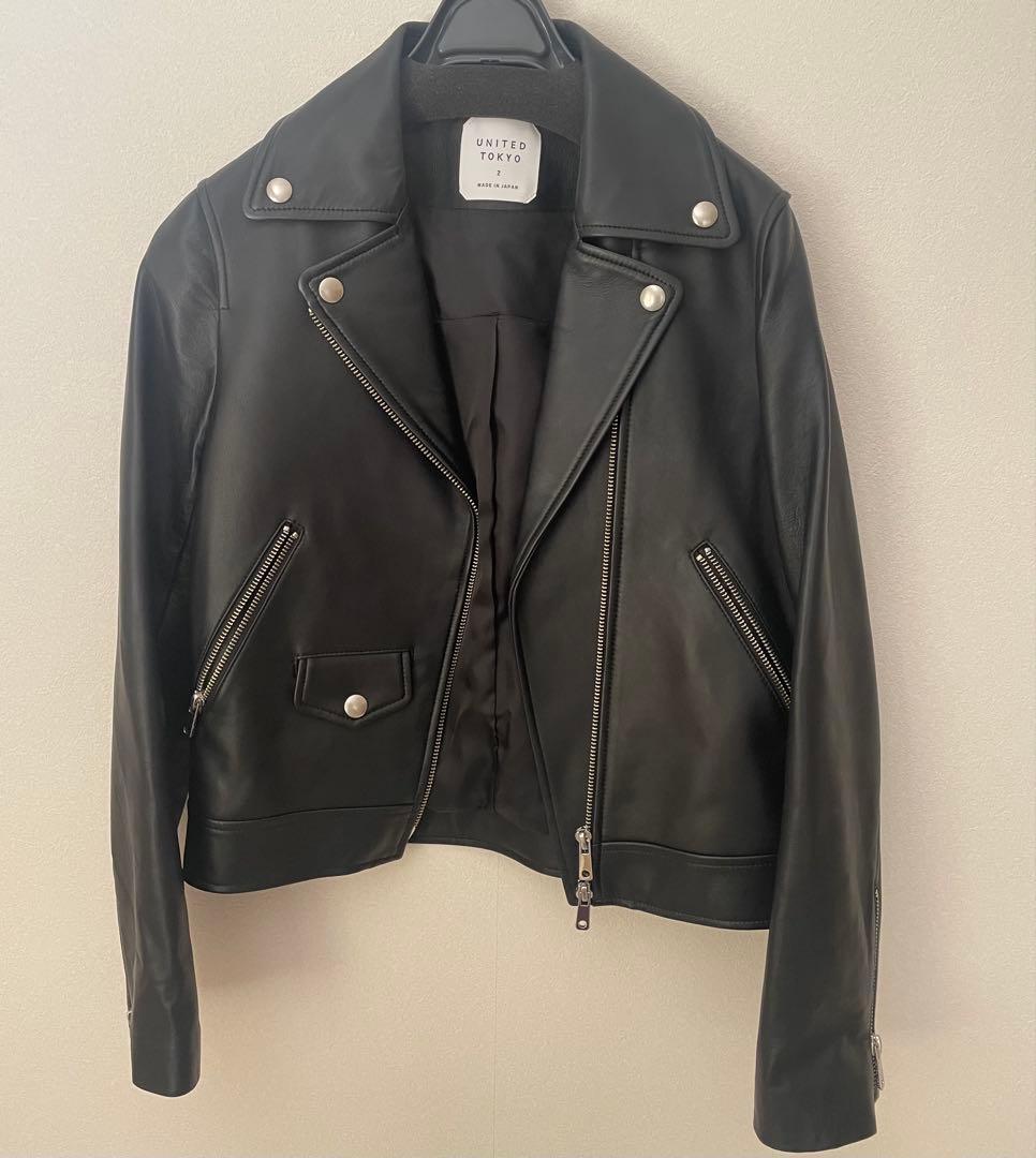 【UNITED TOKYO】 ライダースジャケット ブラック サイズ2