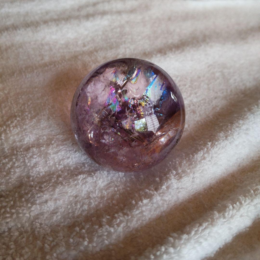 一面アイリス　アメジスト　スフィア　丸玉