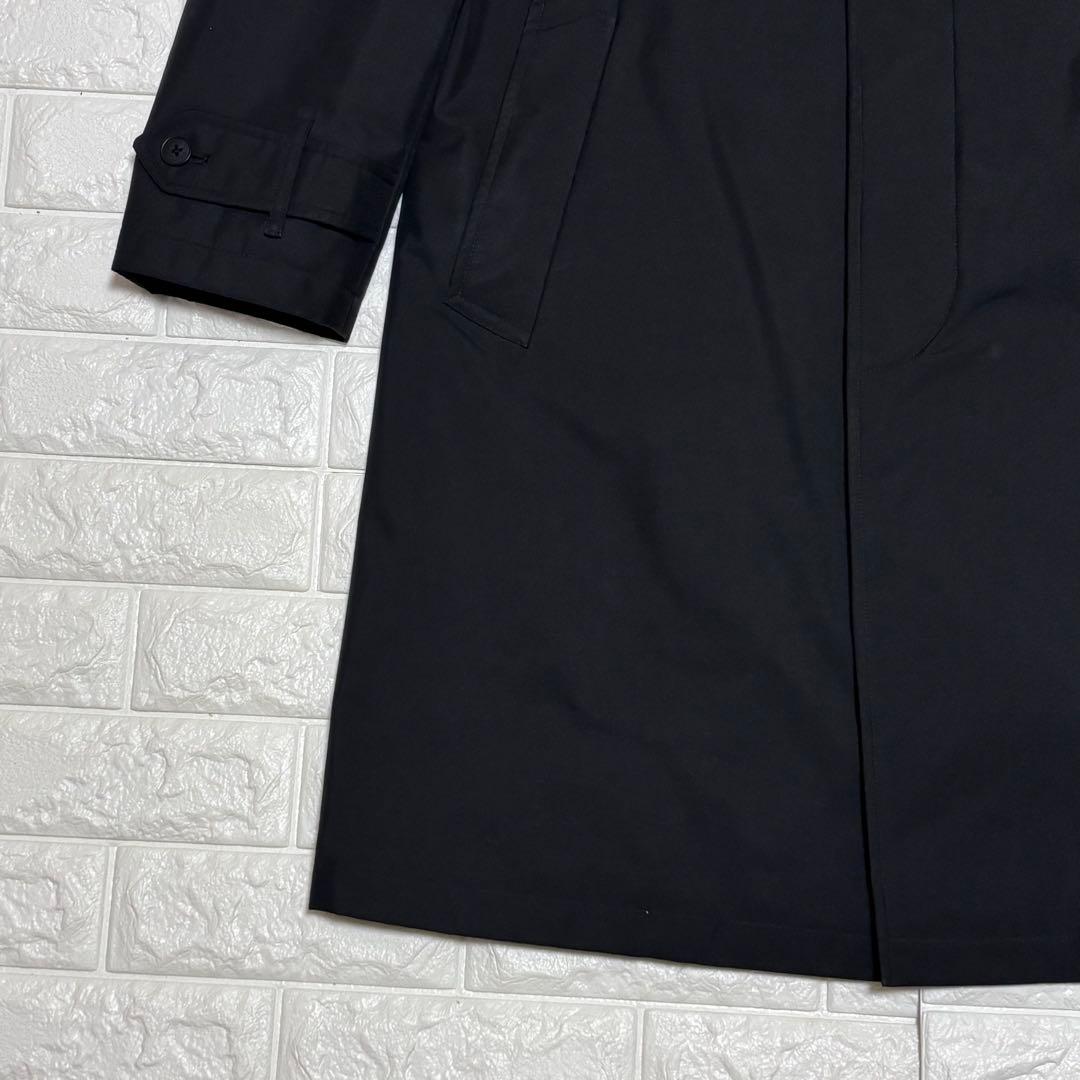 バーバリー ブラックレーベル★ステンカラーコート 黒 ノバチェック 三陽商会 L