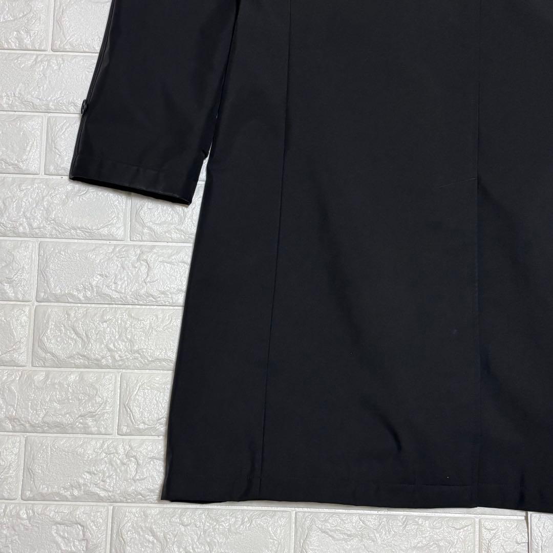 バーバリー ブラックレーベル★ステンカラーコート 黒 ノバチェック 三陽商会 L