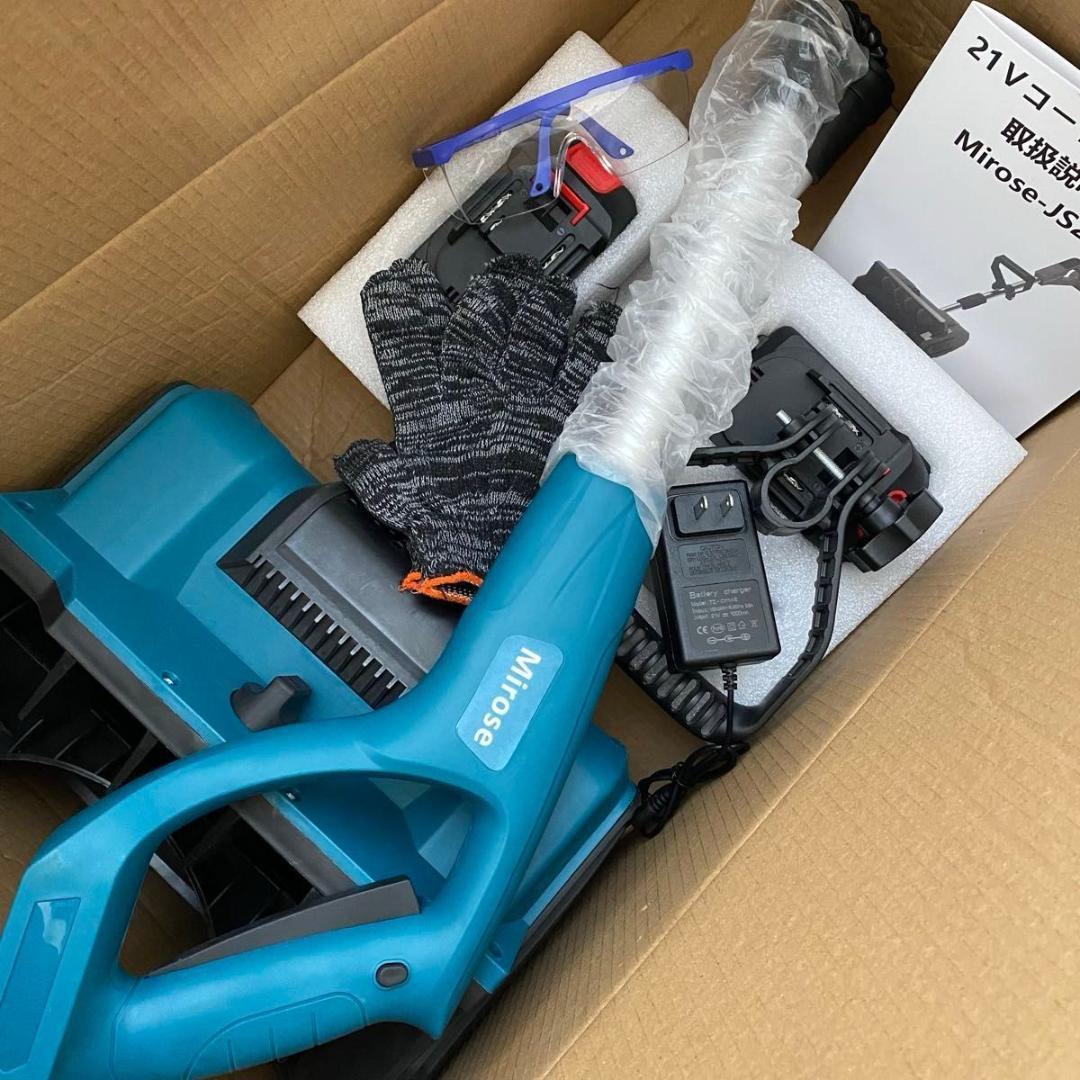 除雪機 充電式 コードレス 21V バッテリー2個付 パワフル 軽量 折り畳み式