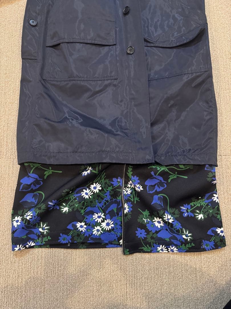 PLAN C プランシー　ほぼ未使用品　裾フラワーロングコート