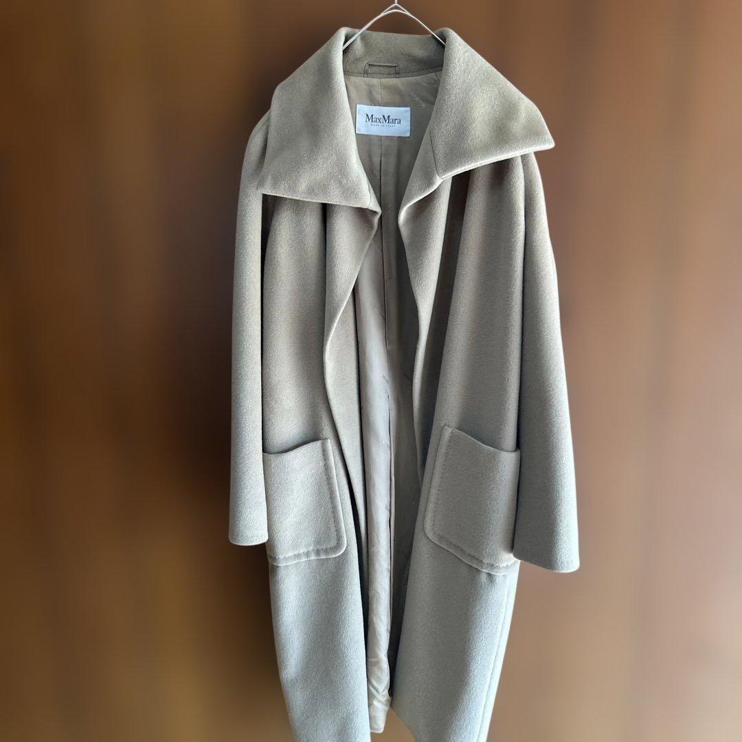 マックスマーラ 白タグ　カシミヤ混 ベージュ42