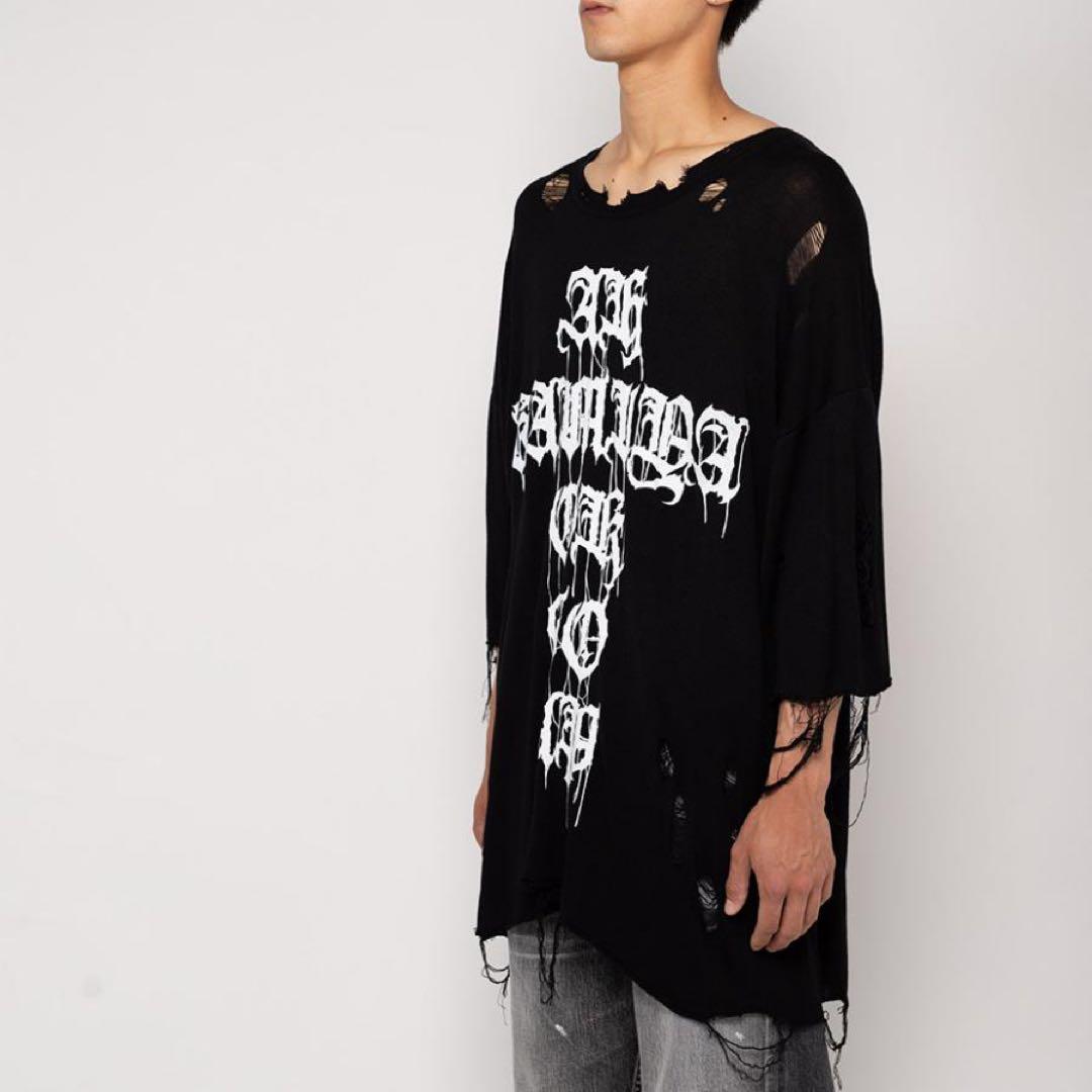 KAMIYA カミヤ Words Printed Knit Tee Tシャツ