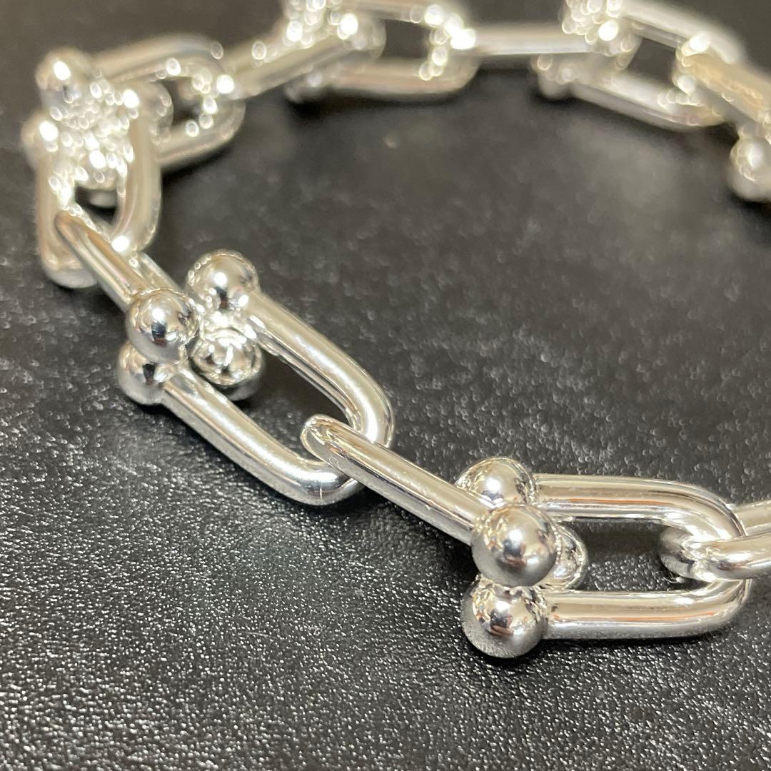 8★ハードウェアラージリンク風ブレスレット　シルバー　銀/山田涼介/タイプ