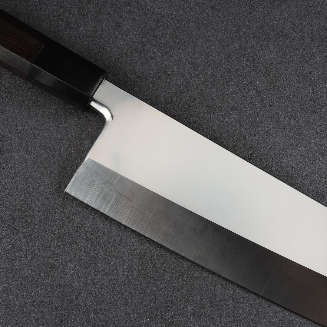 6766 限定セール 大出刃包丁 9寸 刺身包丁 本出刃 黒檀黒水牛角八角柄