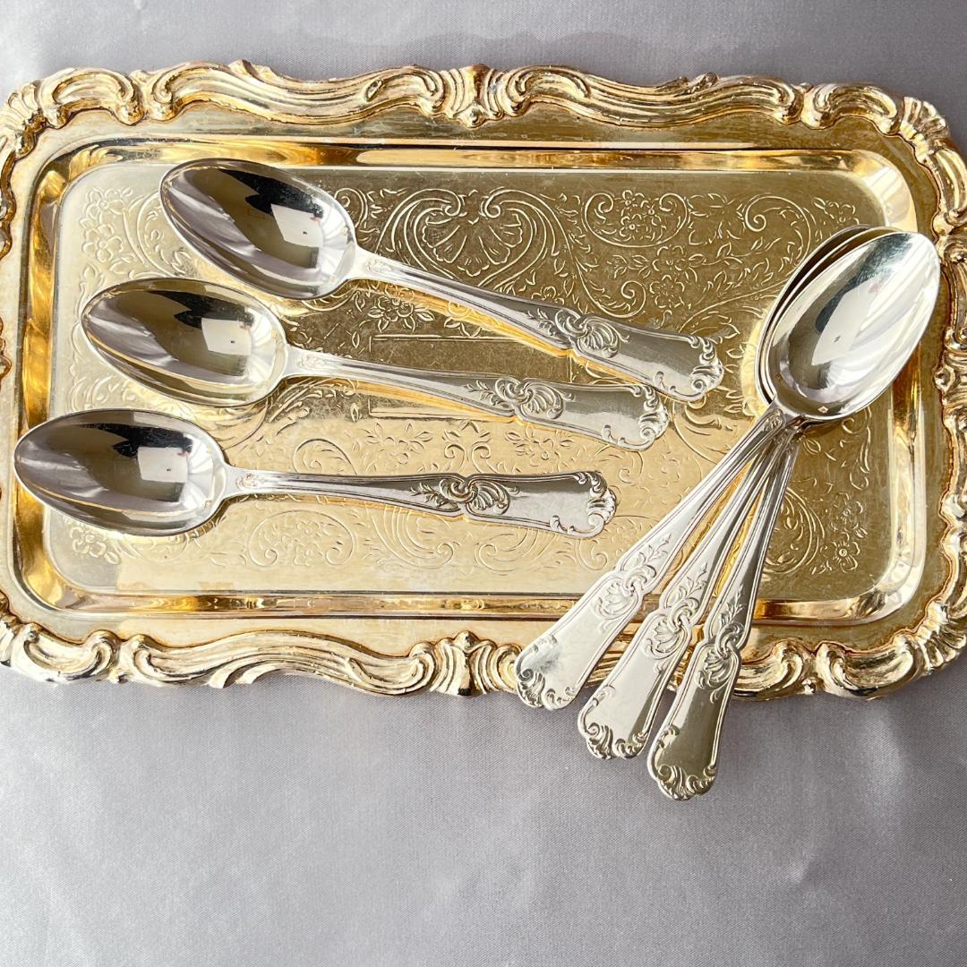 【仏蘭西】 Louis XV コーヒースプーン 6本【シルバープレート】