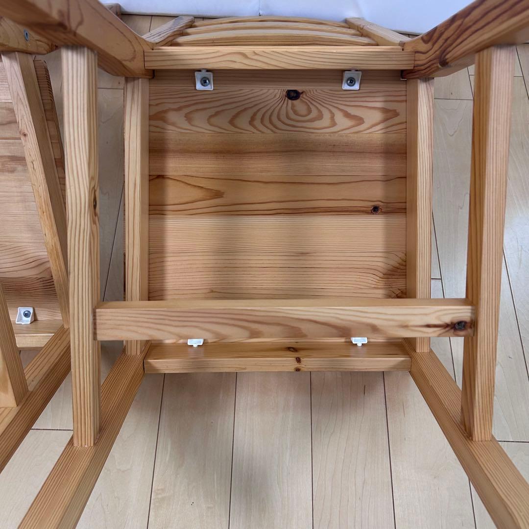 パイン材　チェア　ナフコ　木製チェア 2脚セット　ベーグル　③④