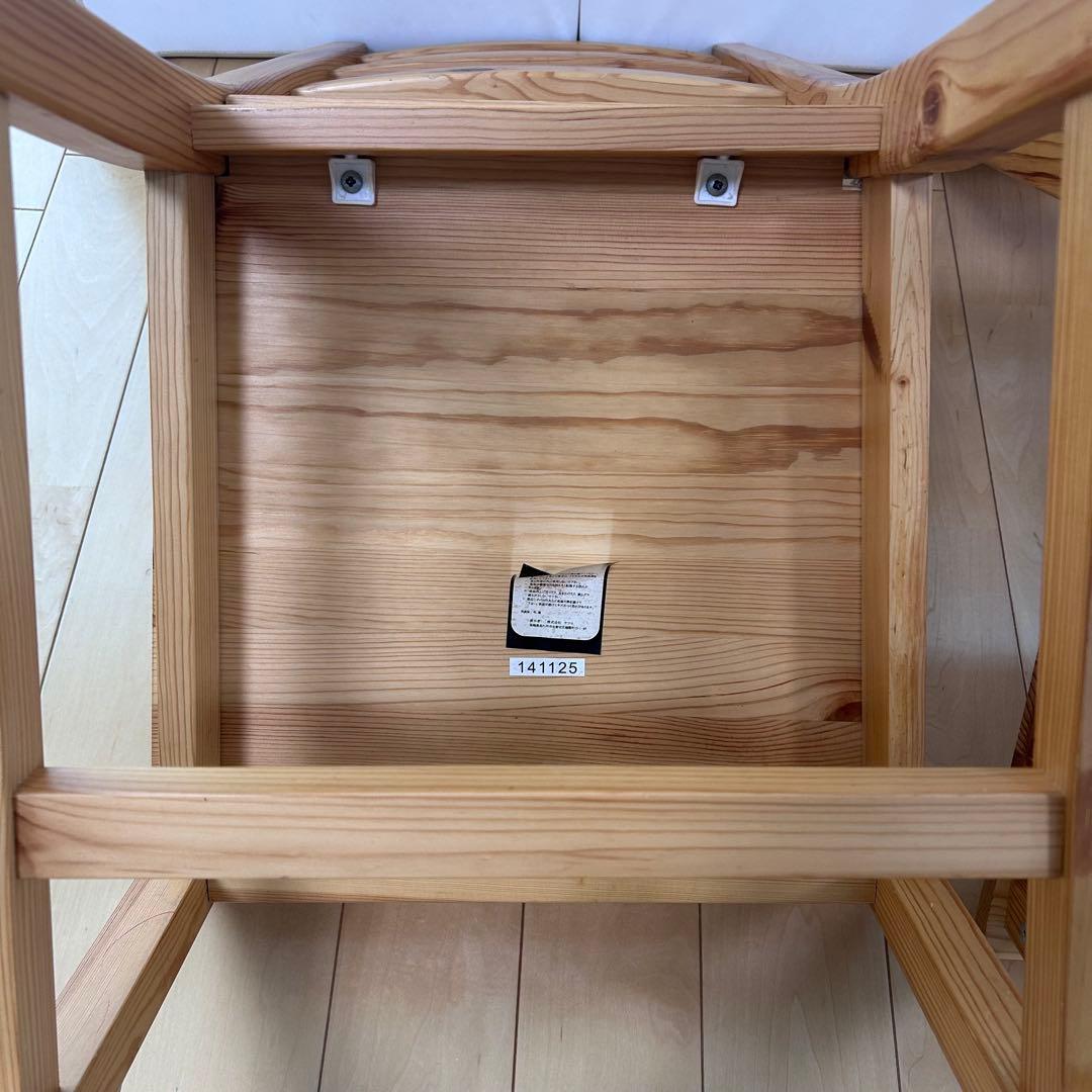 パイン材　チェア　ナフコ　木製チェア 2脚セット　ベーグル　③④