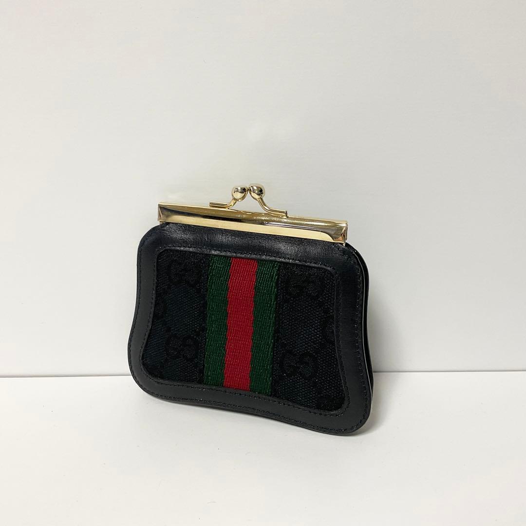 Gucci グッチ がま口 ケース 小銭入れ シェリーライン
