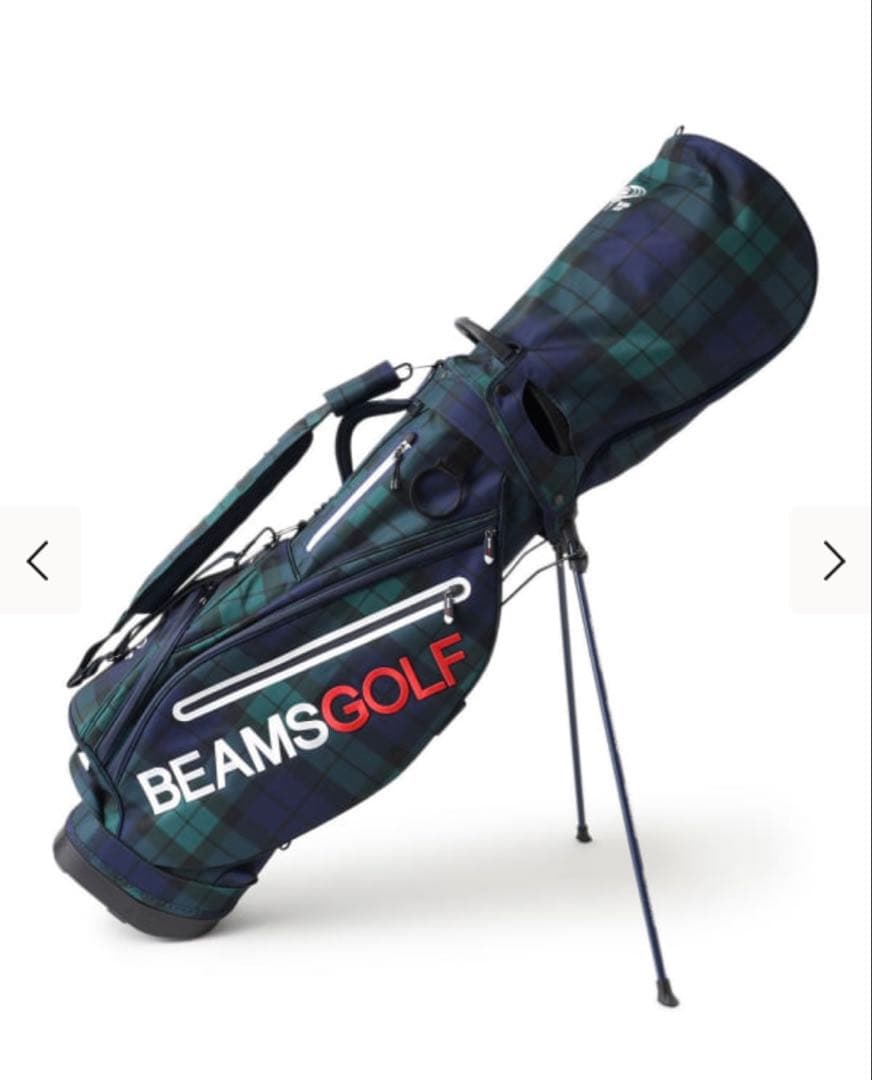 【新品未使用】BEAMS GOLF キャディバッグ ネイビー・チェック