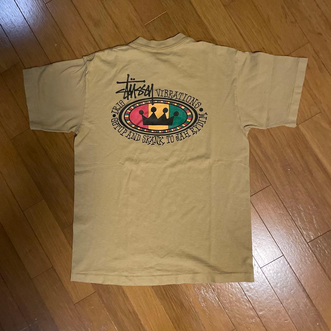 Old Stüssy 90年台初期黒タグ 黄色系カラー Lサイズ