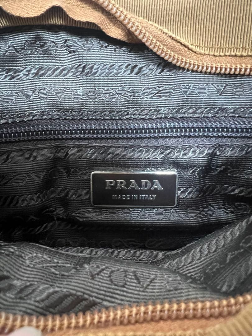 PRADA ブラウンツイードトートバッグ