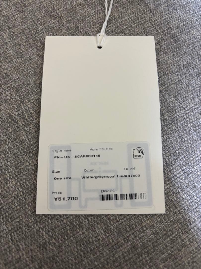 Acne Studios モヘアチェックスカーフ　マフラー　ブルー