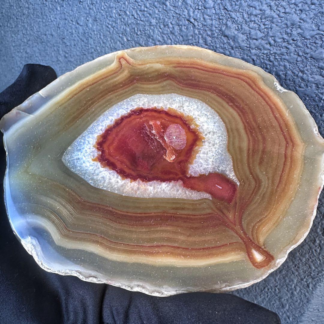 【精神の安定 浄化】高品質☆瑪瑙プレート☆アゲートパワーストーン原石A1178