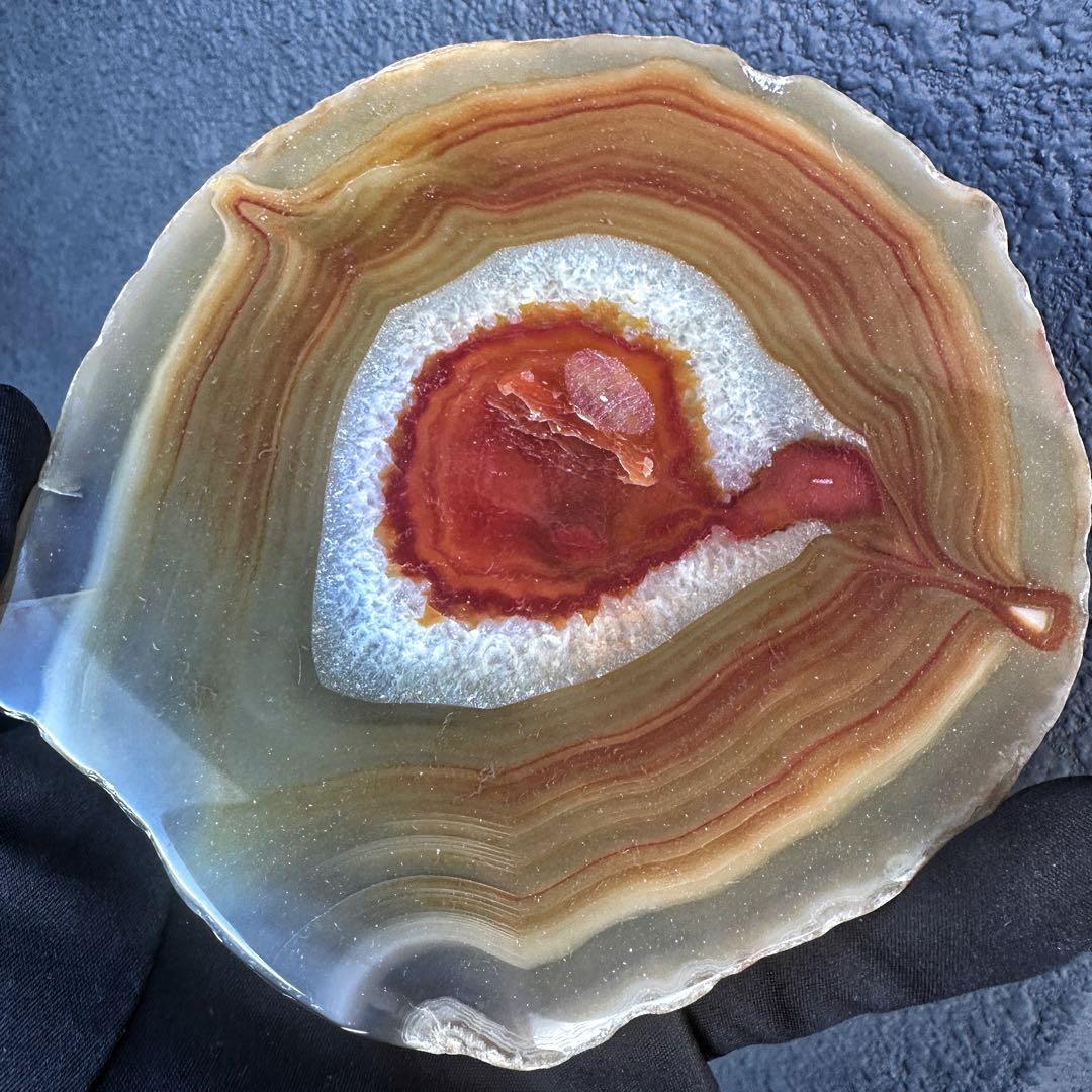 【精神の安定 浄化】高品質☆瑪瑙プレート☆アゲートパワーストーン原石A1178