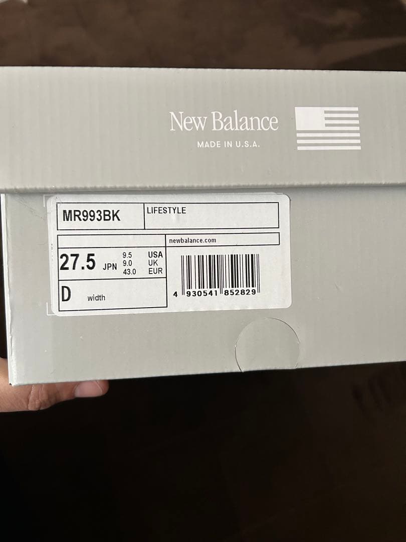 New Balance 993 ブラック/グレー