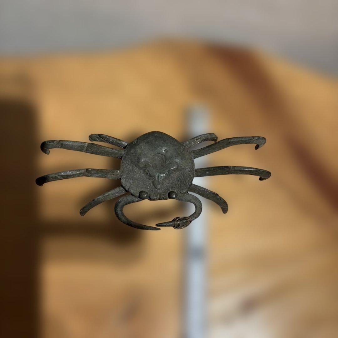 カニ 蟹 金属工芸品 大きい 約13.3㎝