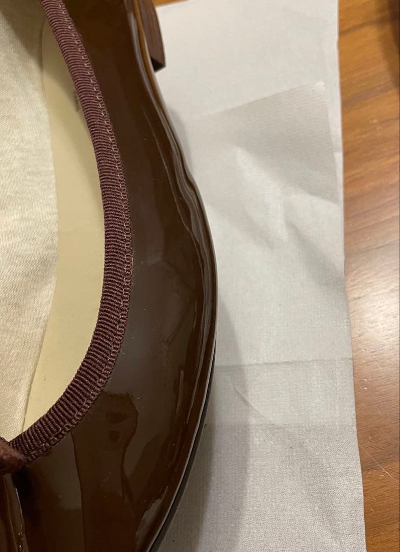 repetto ローヒールパンプス 晴雨兼用 38ブラウン 23.5㎝