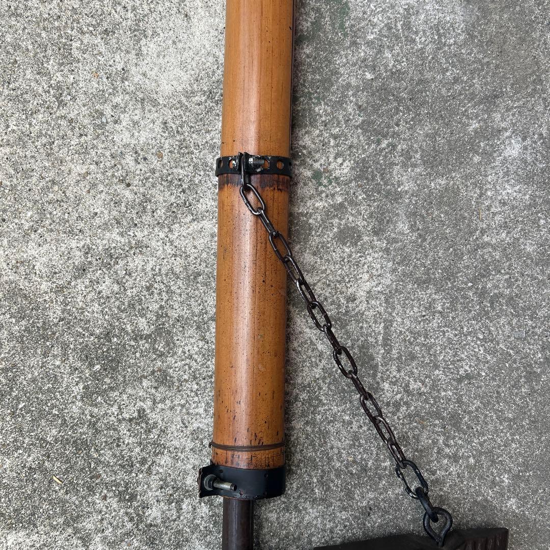 古民具　時代物　自在鉤　囲炉裏　竈門　アンティーク　魚　インテリア　竹