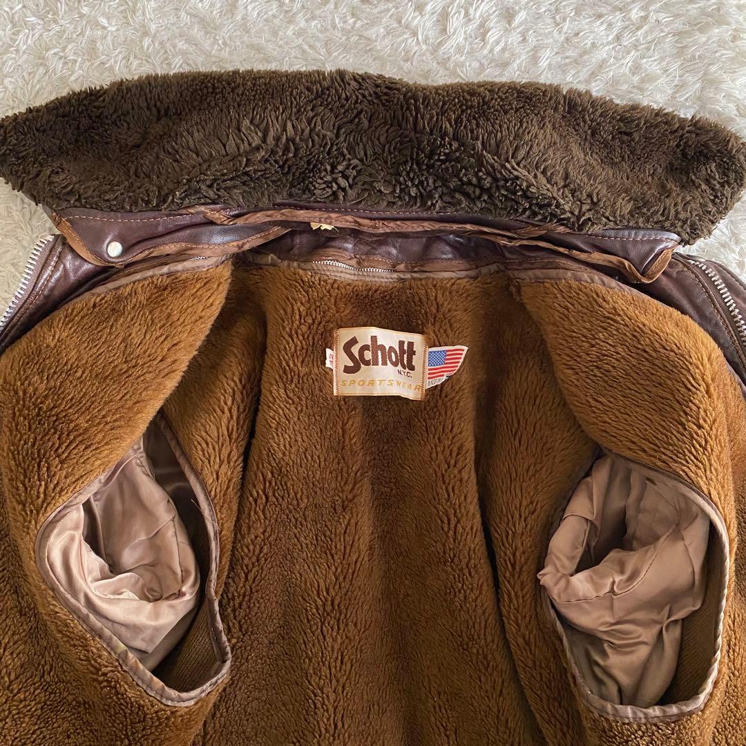 80s/42 SCHOTT 184SM G-1 ボアライナー IDEAL 白タグ