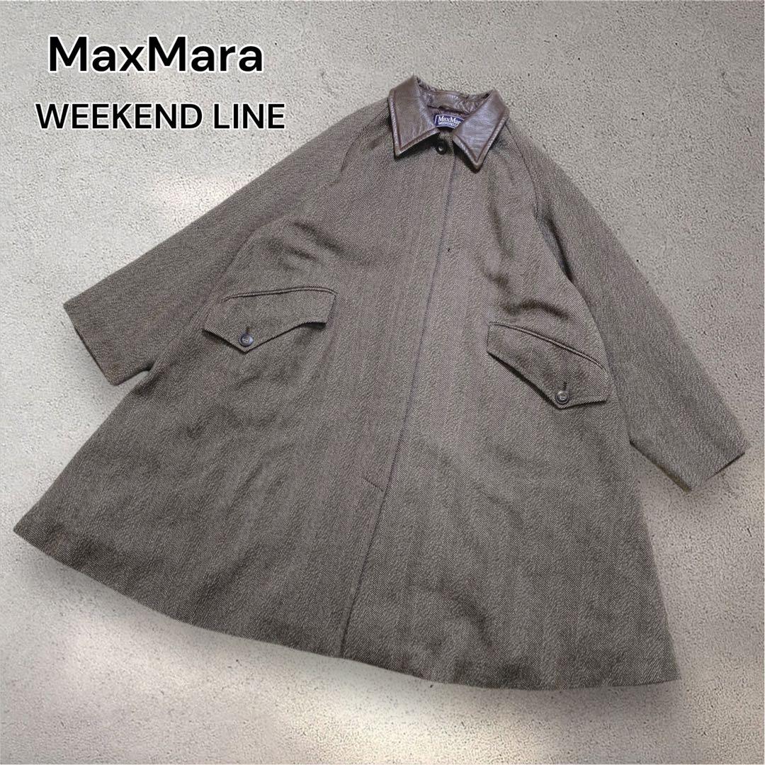 MaxMara WEEKEND ロングコート ヘリンボーン XL相当