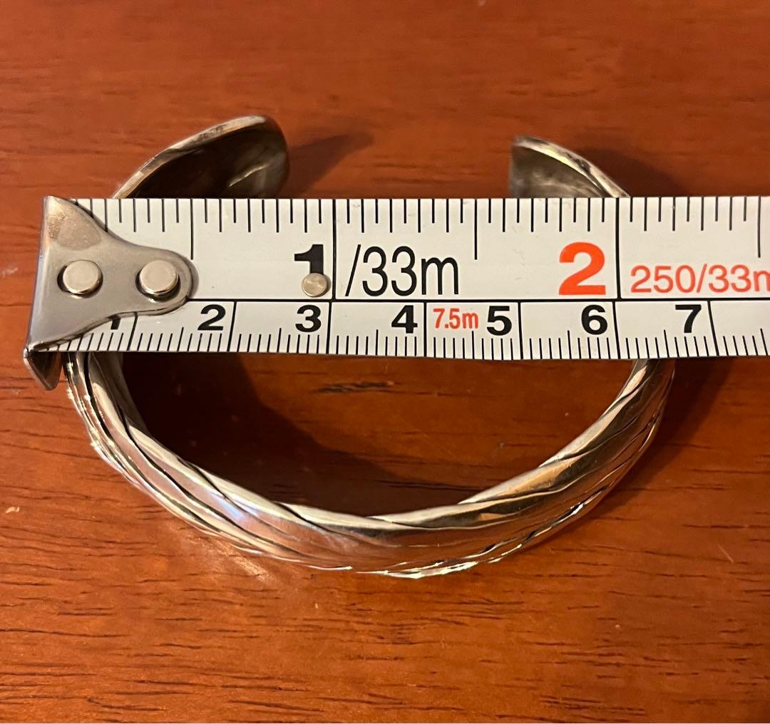 インディアンジュエリー ナバホ族 編み込み バングル シルバー925 メキシコ製