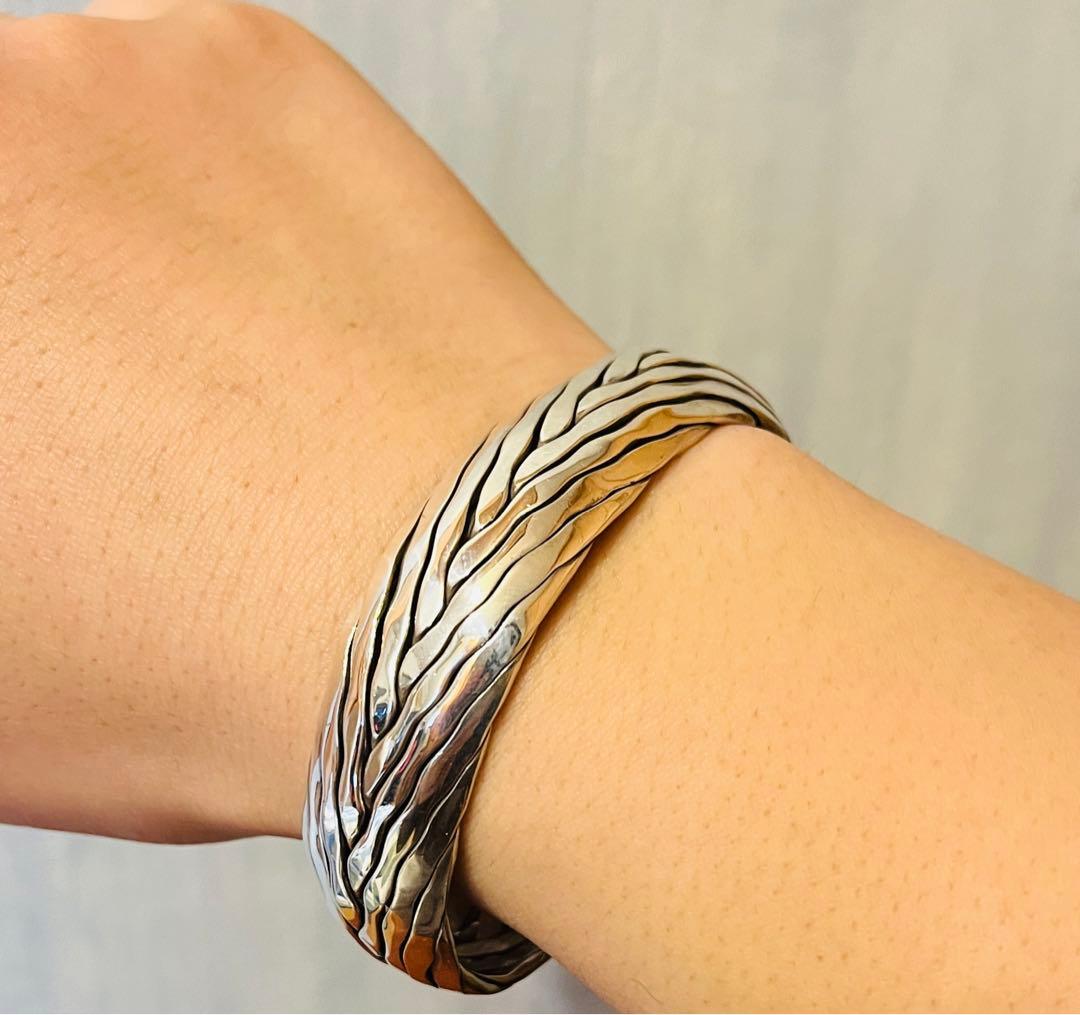 インディアンジュエリー ナバホ族 編み込み バングル シルバー925 メキシコ製