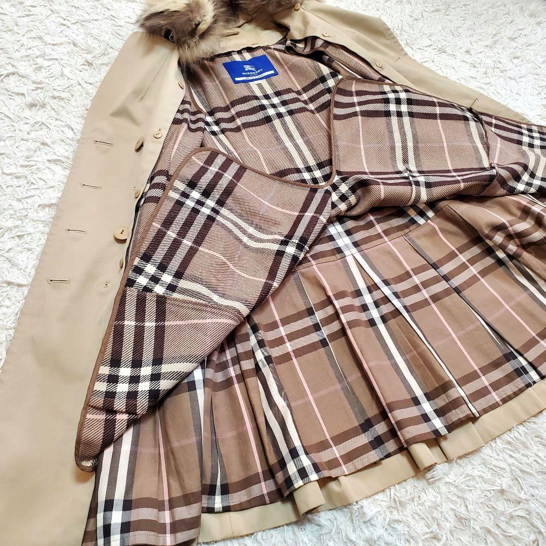 美品 バーバリーロンドン トレンチコート プリーツ ライナー付　ノバチェック