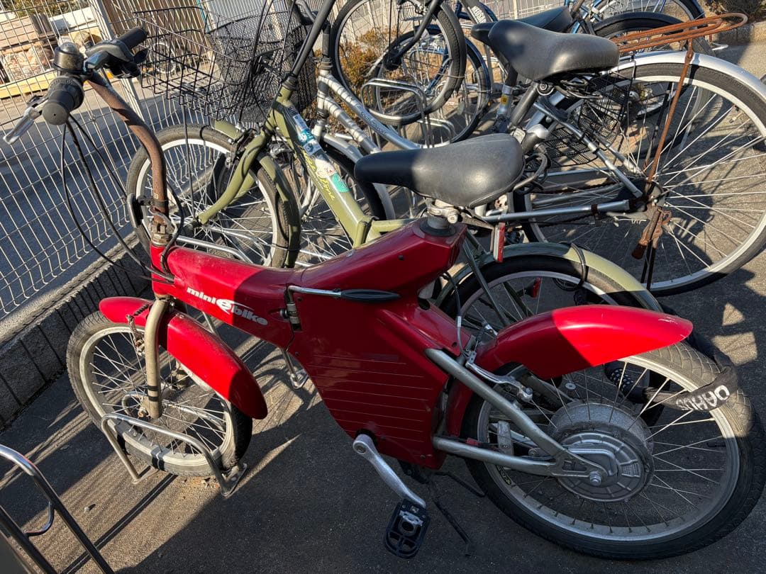 mini ebike 赤 鍵付き