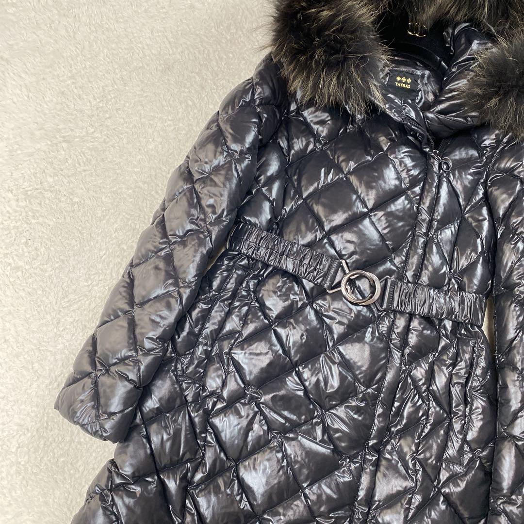 【美品】タトラス PIANETA ダウンコート ダイヤキルト ブラック　02