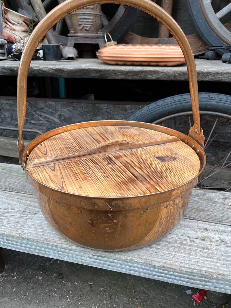 銅製手持ち鍋、銅製鍋、銅製石狩鍋、豚汁、カニ汁、鉄砲汁、イベント鍋