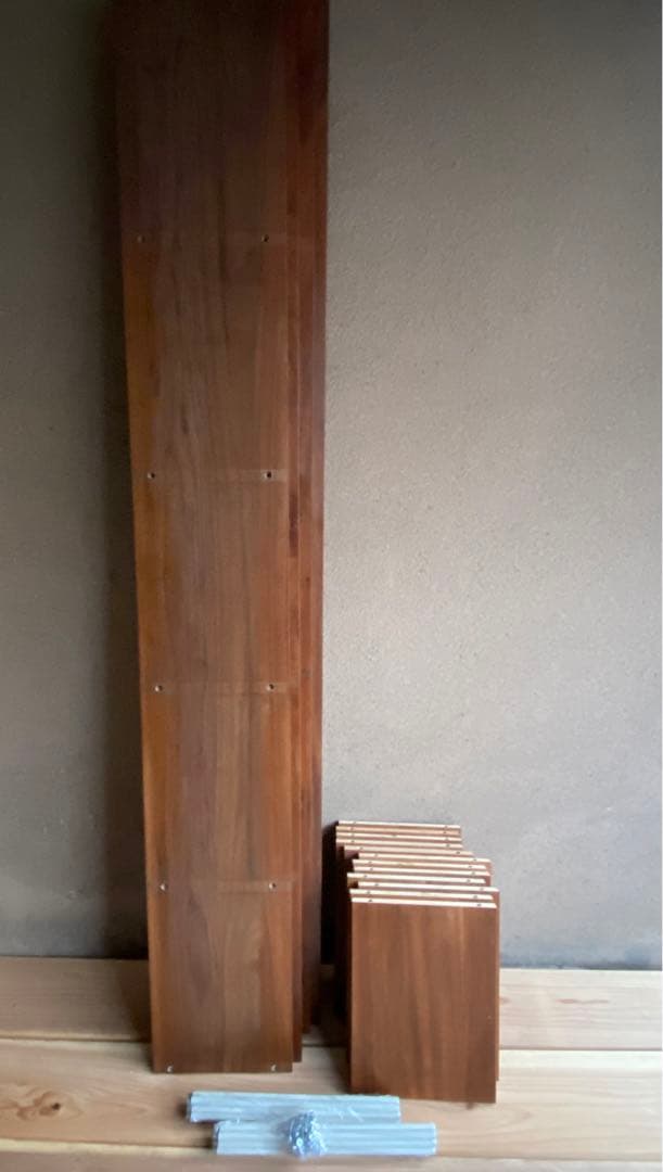 ✨人気✨お得✨無印スタッキングシェルフ5×1ウォールナットの2台セット