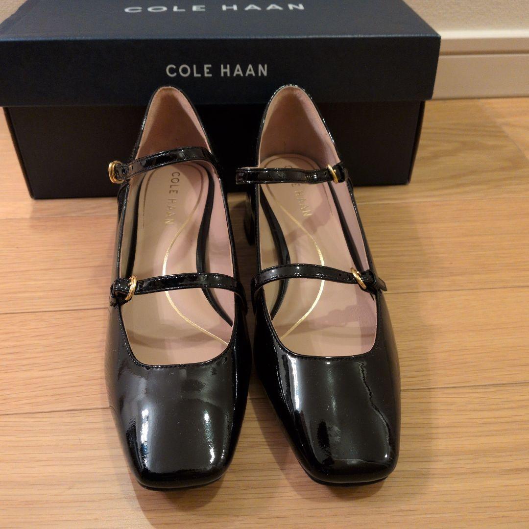 (Mini)【新品未使用】COLE HAAN ブラック ストラップパンプス