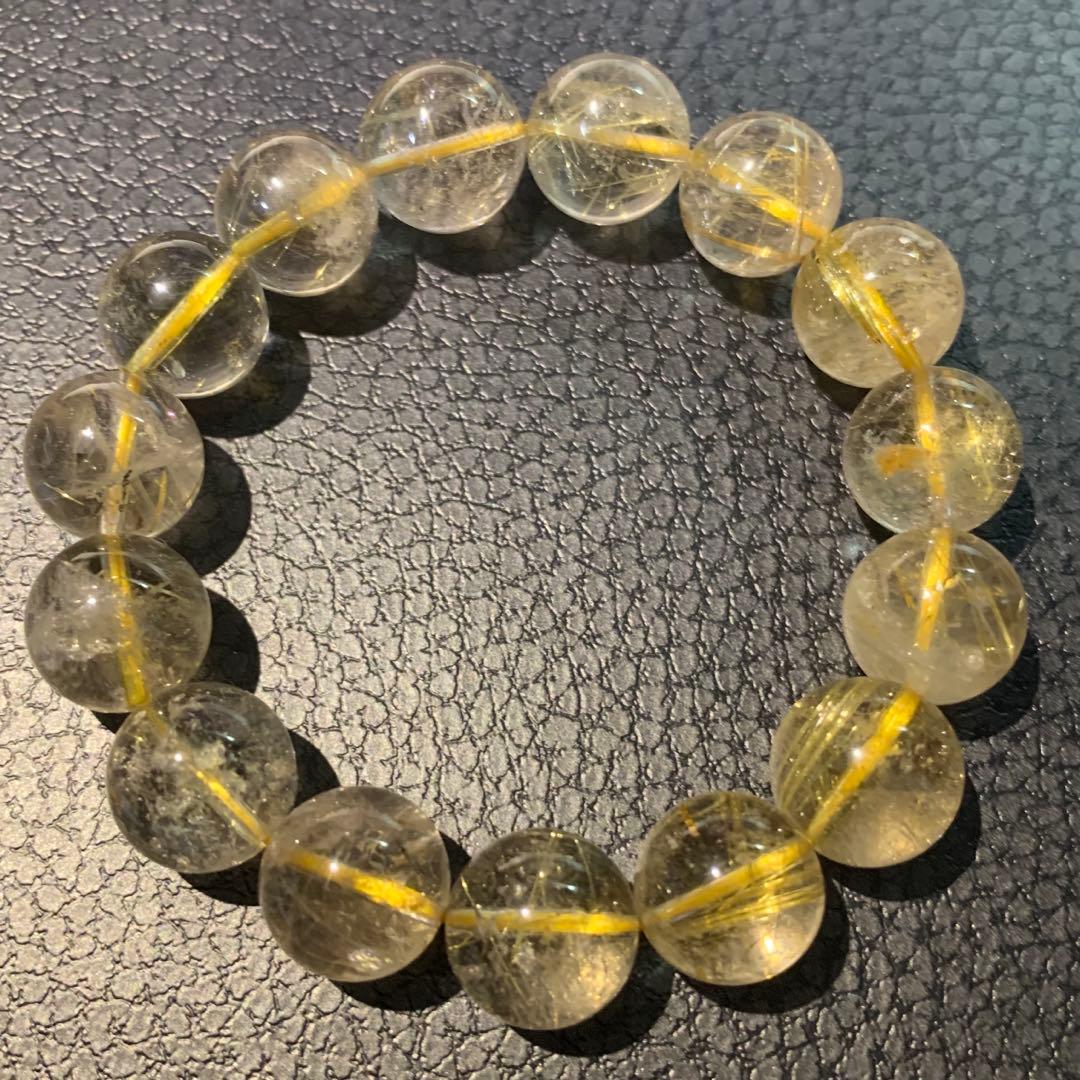 新品　天然ゴールドルチルクォーツ　大玉