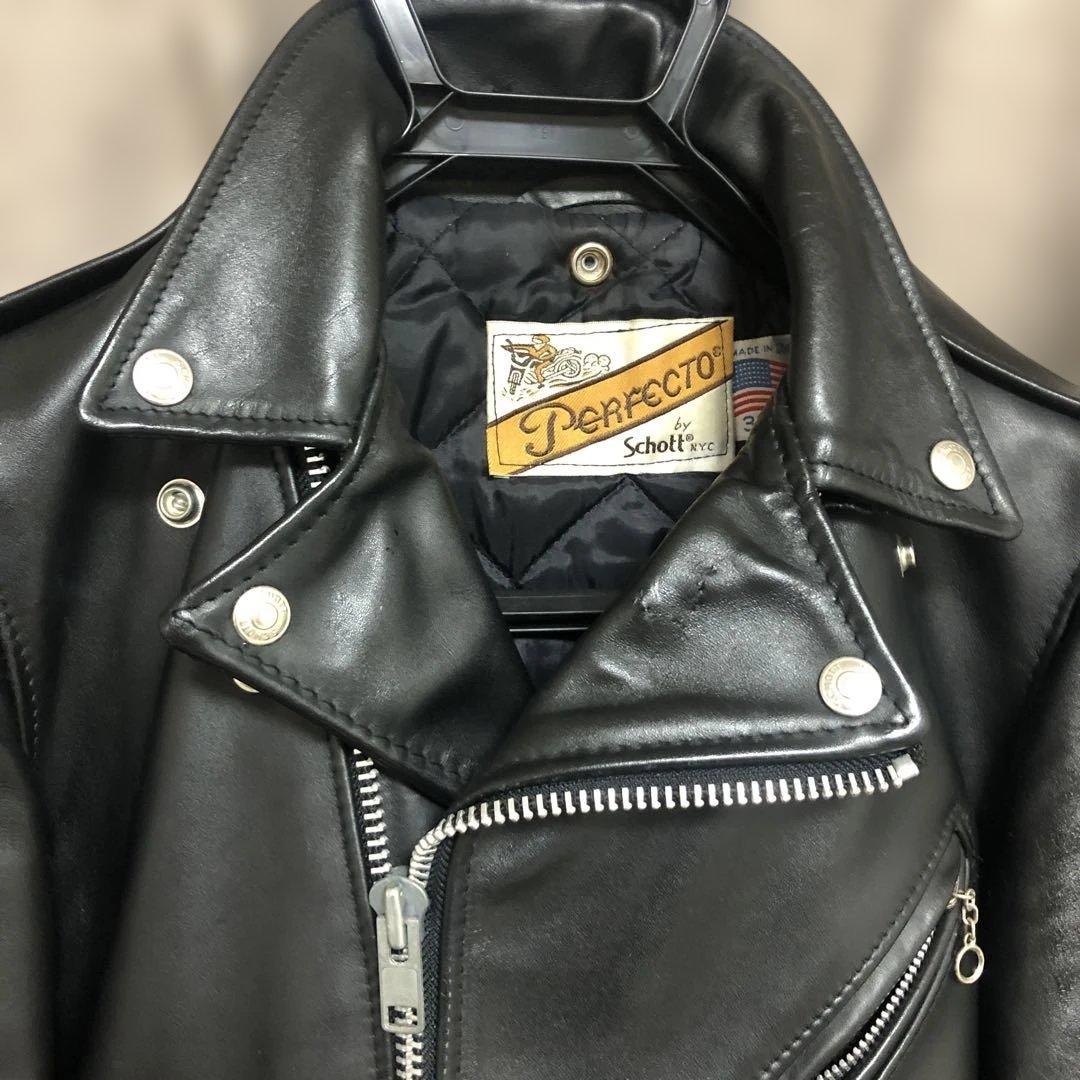 1月末までSALE中⭐️schott ショット ライダースジャケット　ダブル　32