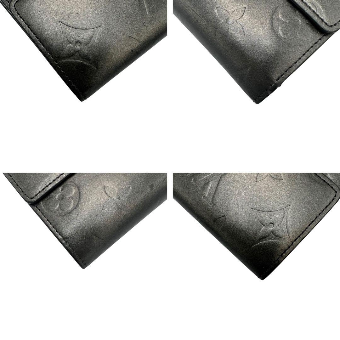 【美品】ルイヴィトン Wホック財布 モノグラム マット 3つ折り財布