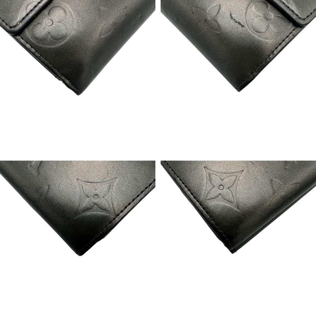 【美品】ルイヴィトン Wホック財布 モノグラム マット 3つ折り財布