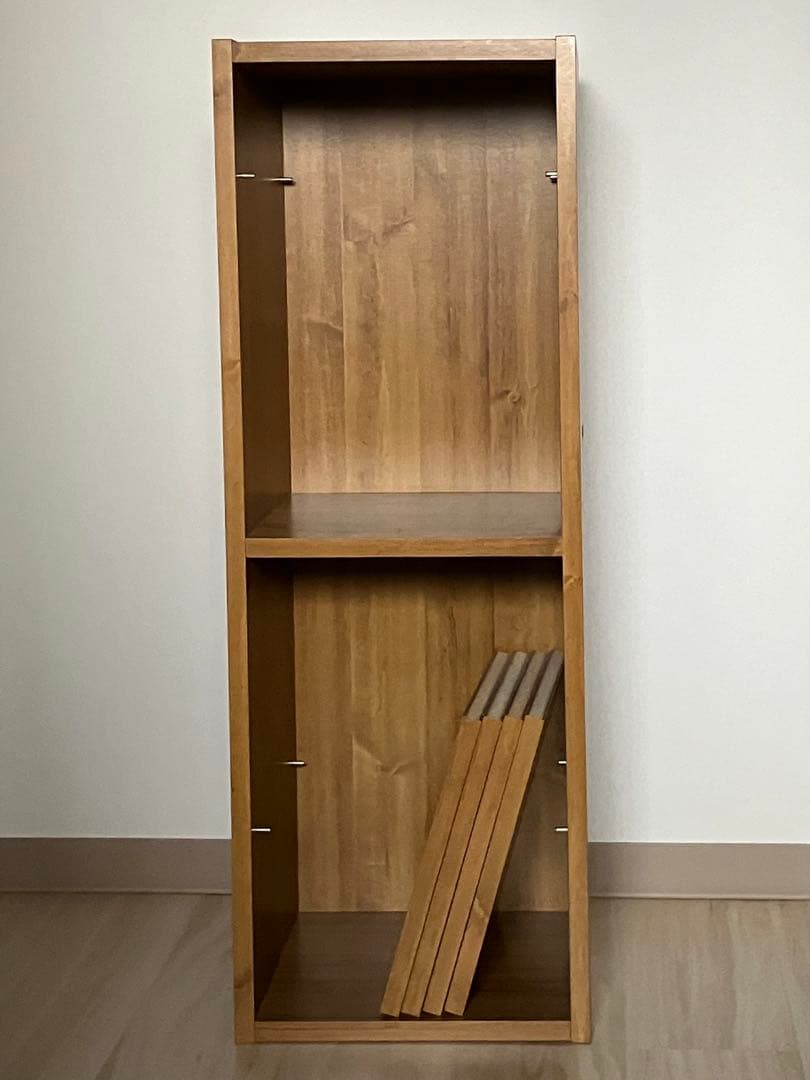 ナチュラルウッド2段シェルフ