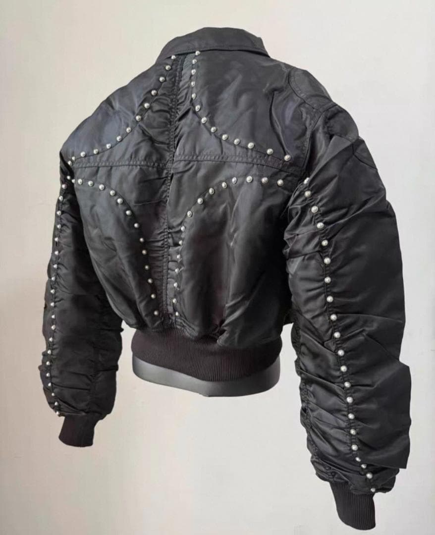 Thug clubブラック MA-1 フライトジャケット 1 M