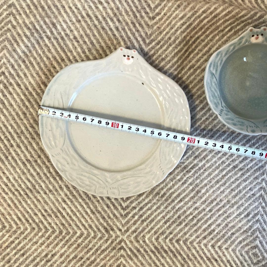 加藤美紀子　器　プレート　ボウル　くま