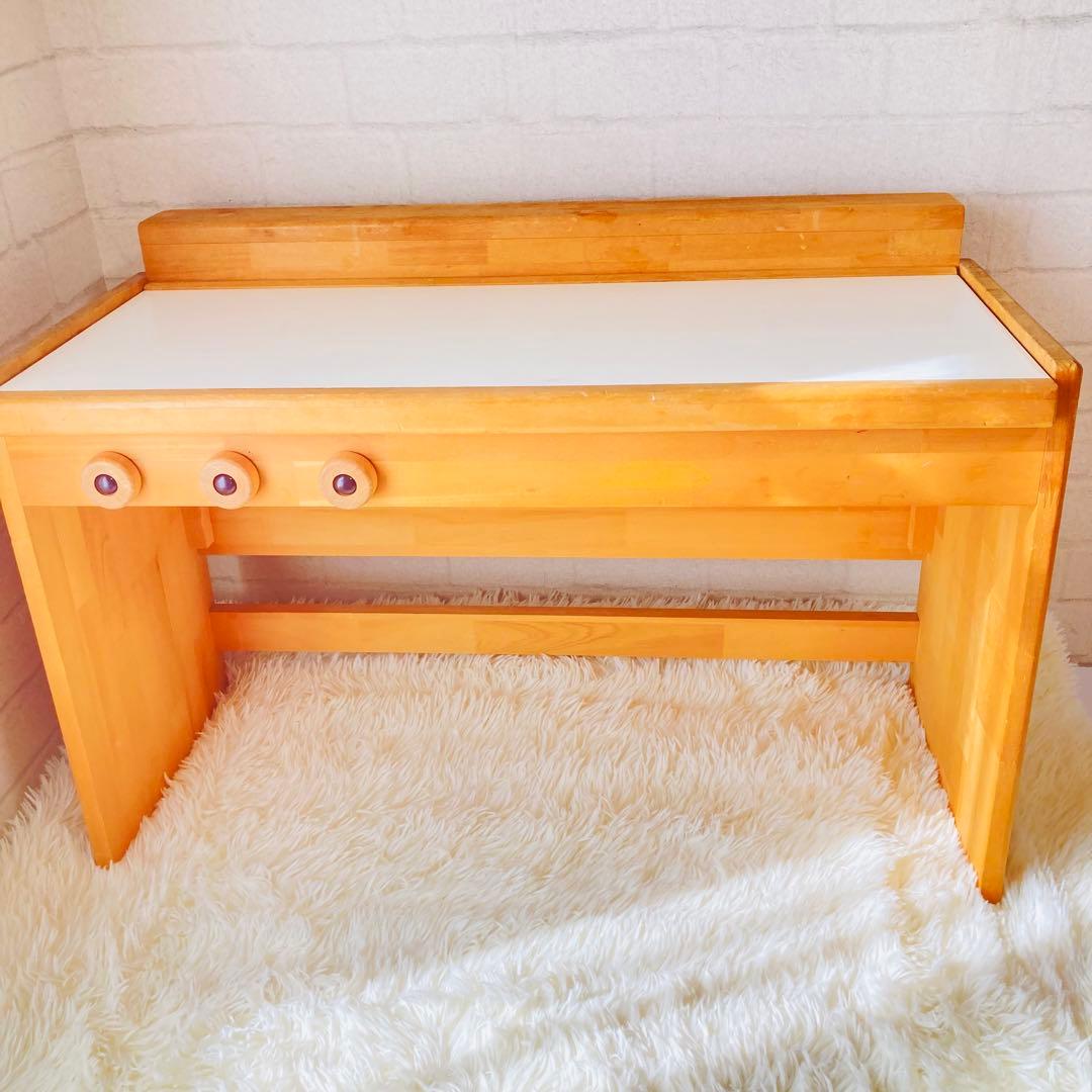 せせり様①【日本製】木製ままごとキッチンデスク/キッズテーブル　pap&mam