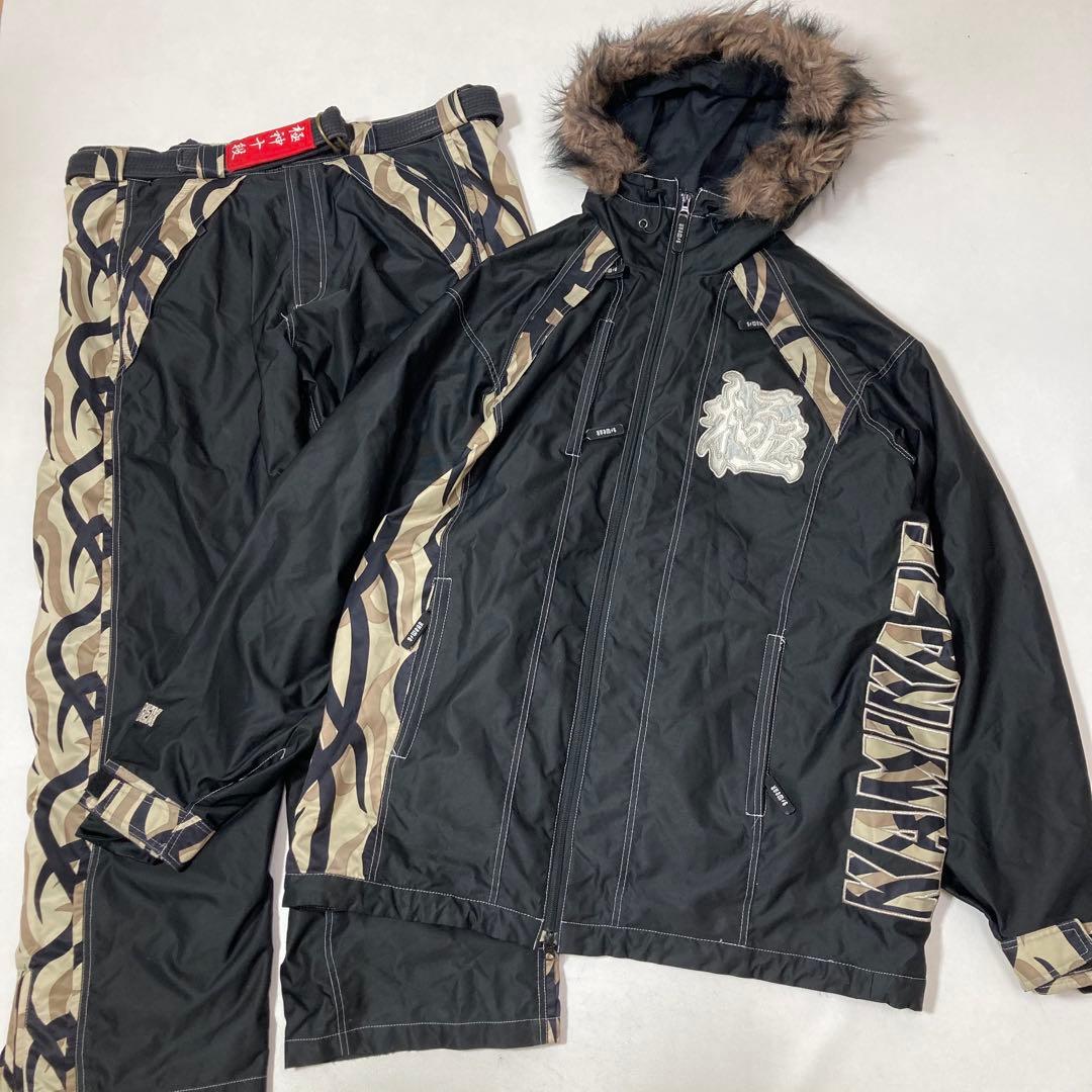 極道神風蹴 ヤクザカミカゼキック スノーボードウェア 上下 セットアップ 大