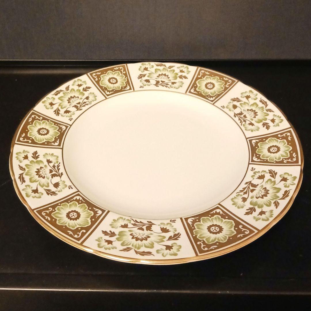 ロイヤルクラウンダービー グリーンダービーパネル プレート27cm ①