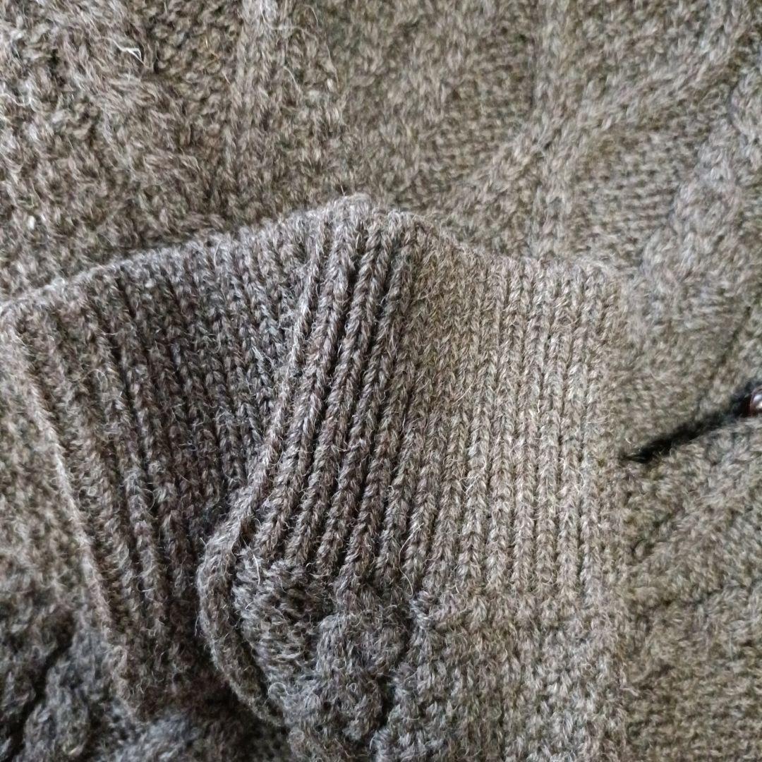 ✦BLACK SHEEP 英国製 アランニットカーディガン ピュアオイルドウール