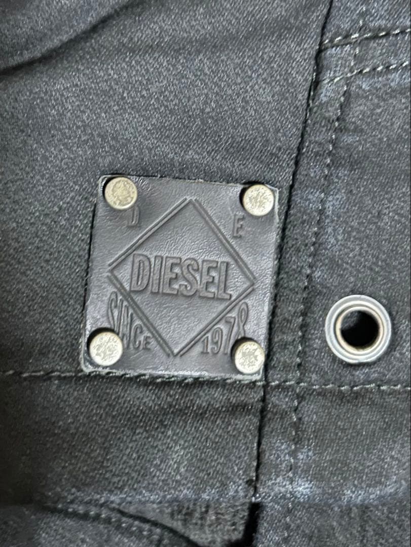 DIESEL ブラック ダブルライダースジャケット