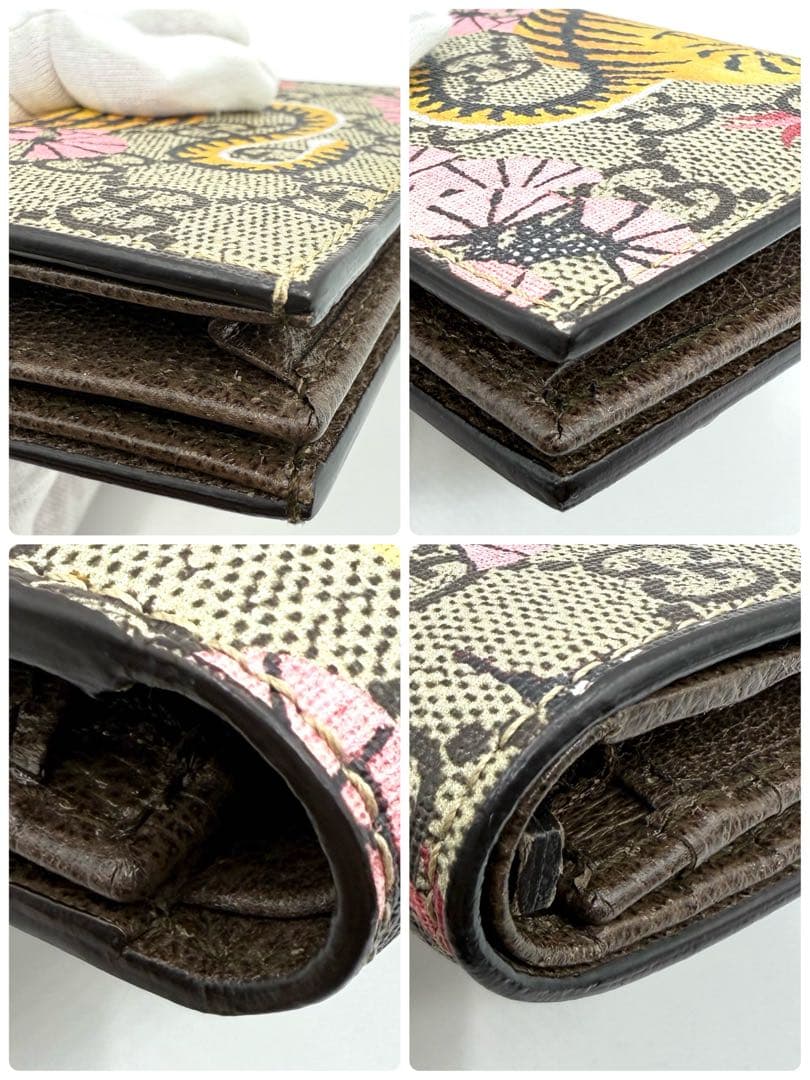【未使用級】GUCCI グッチ ベンガル タイガー 折り財布 GGスプリーム