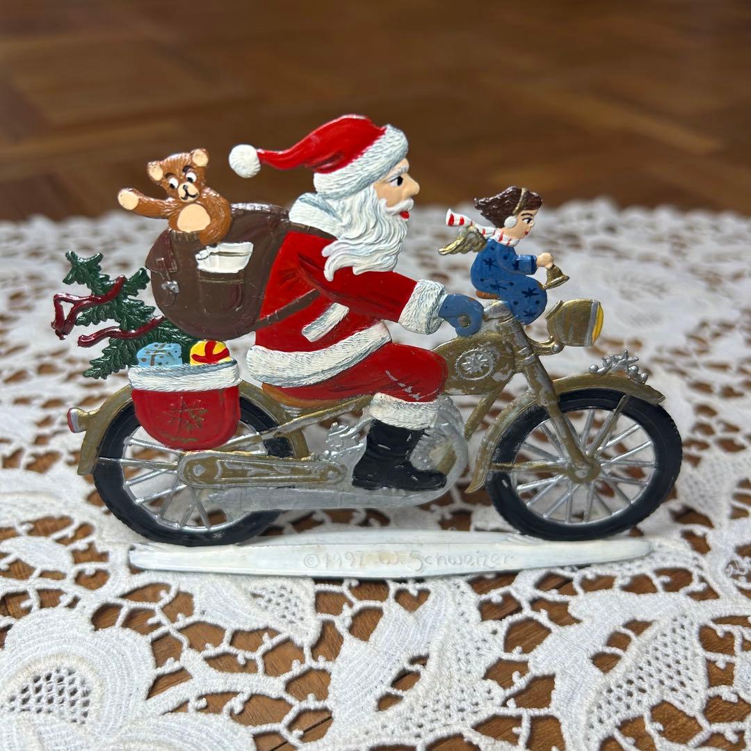 ドイツ　ウィルヘルム　シュヴァイツァー サンタクロース　サンタ　置物　錫