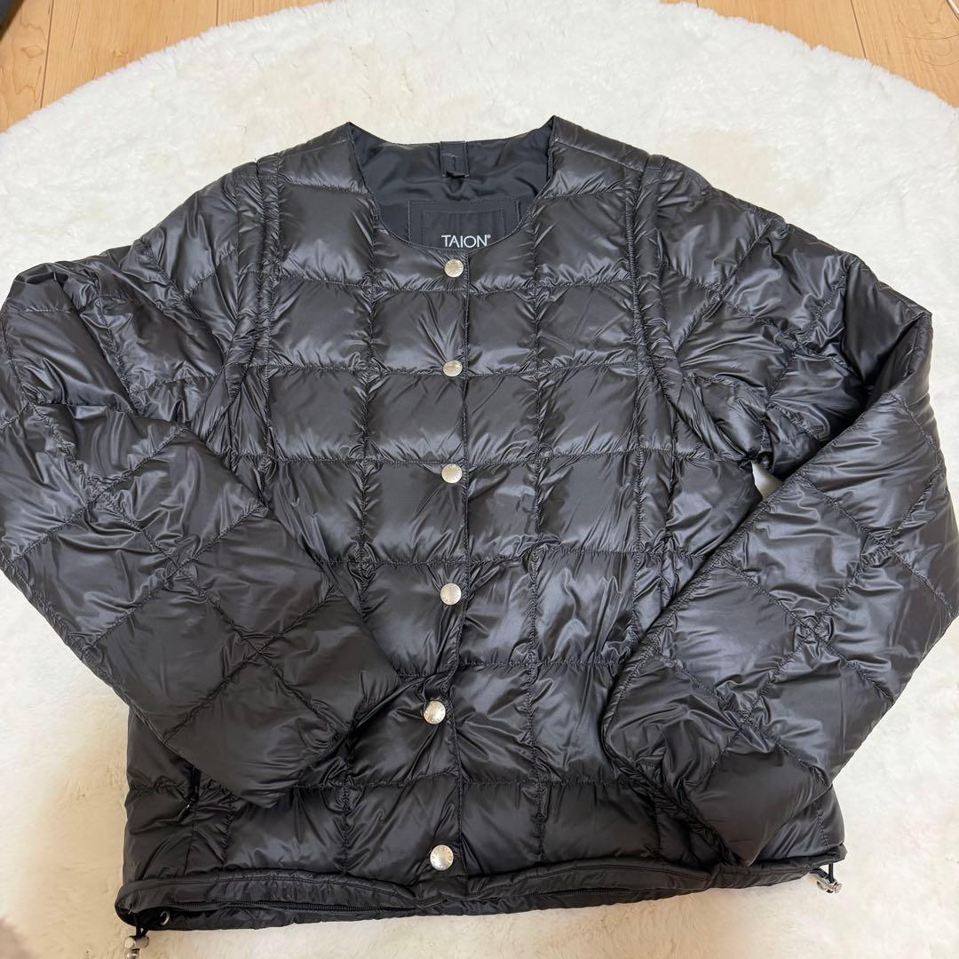 TAION EXTRA クルーネック　インナーダウンセット　黒